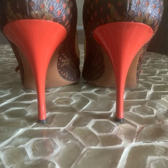 LOUIS VUITTON Limited Edition Fuchsia Monogram Perforated Open-Toe Pumps